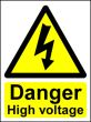 Hazard Warning Sign 200x150mm Danger High voltage (s/a)