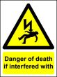 Danger of Death if Interfered With Rigid (300mm x 400mm)