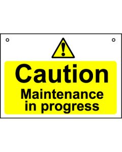 'Caution Maintenance in Progress' - Hanging Lockout Sign