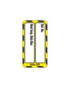 Nanotag Insert - Yellow - Next Inspection - Pack of 10