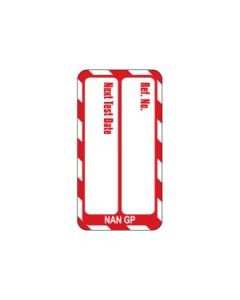 Nanotag Insert - Red - Test Due - Pack of 10