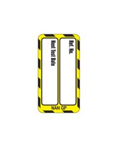 Nanotag Insert - Yellow - Test Due - Pack of 10