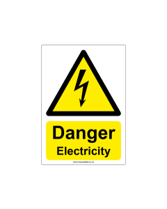 "Danger, Electricity" Safety Sign