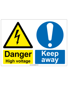 "Danger, Keep away" Safety Sign