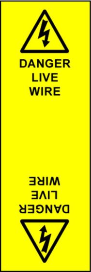 Electrical Cable Marking Labels - Live Wire