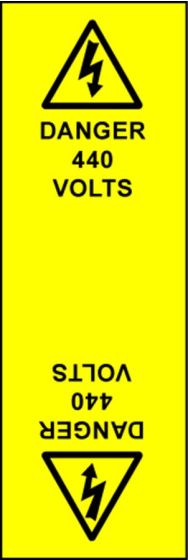 Electrical Cable Marking Labels - 440Volts