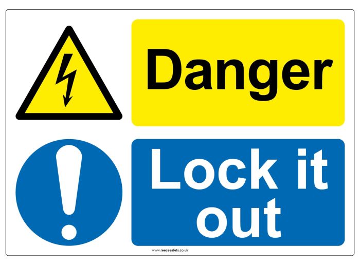 "Danger, Lock it out" Safety Sign