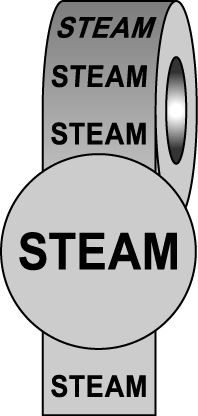 Pipeline Info Tape - 150mmx33m - Steam