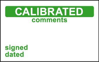 Elec Inspec Labels 40x75mm S/A vinyl Roll 250 Calibrated