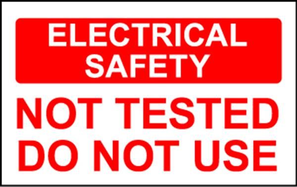 Elec Inspec Labels 25x40mm S/A vinyl Roll 250 E/S Not Tested