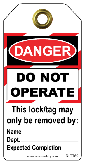 Danger - Do Not Operate Tuff Tags (Pack of 10)