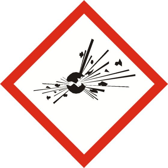 GHS EXPLOSIVE sign 100mm x 100mm