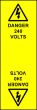Electrical Cable Marking Labels - 240 Volts
