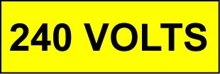 Voltage Labels (Pack 10) 40x120mm 240 Volts