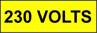 Voltage Labels (Pack 10) 30x90mm 230 Volts