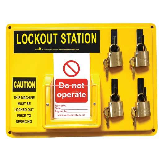 LSE103 4 hook + tag pocket Lockout Station