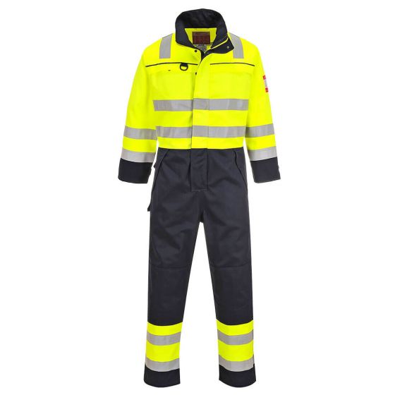 Arc Flash Yellow/Navy Two tone Coverall 13.6cal/cm2