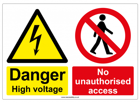 "Danger, No unauthorised access" Safety Sign