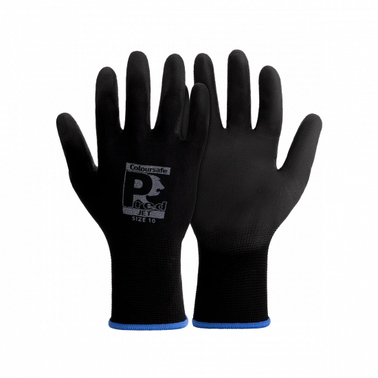 Pred Jet Black PUPL General Workwear Gloves Pack of 10