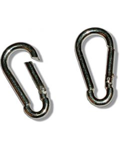  Spring loaded Steel Carbine hooks 4mm Steel 