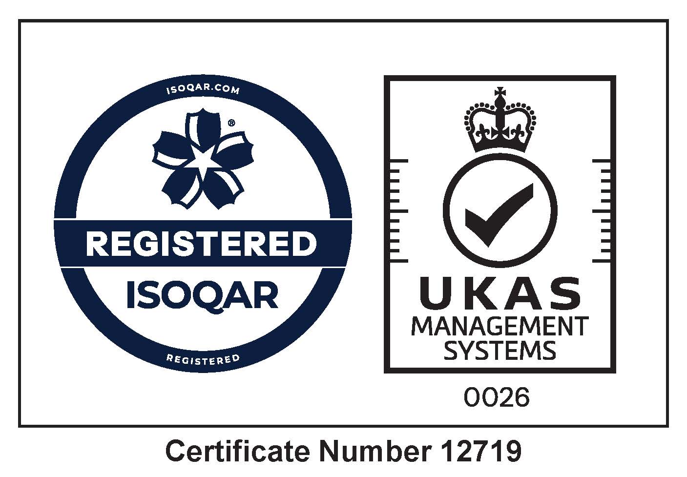 ISO 9001 Certificate Number 12719